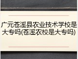 广元苍溪县农业技术学校是大专吗(苍溪农校是大专吗)