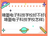 塘厦电子科技学校好不好(塘厦电子科技学校怎样)