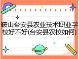 鞍山台安县农业技术职业学校好不好(台安县农校如何)