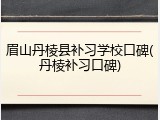眉山丹棱县补习学校口碑(丹棱补习口碑)