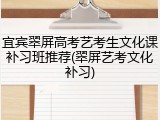 宜宾翠屏高考艺考生文化课补习班推荐(翠屏艺考文化补习)
