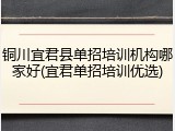 铜川宜君县单招培训机构哪家好(宜君单招培训优选)