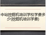 中站挖掘机培训学校学费多少(挖掘机培训学费)