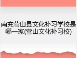 南充营山县文化补习学校是哪一家(营山文化补习校)