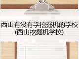 西山有没有学挖掘机的学校(西山挖掘机学校)