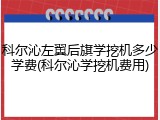 科尔沁左翼后旗学挖机多少学费(科尔沁学挖机费用)