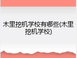 木里挖机学校有哪些(木里挖机学校)