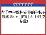 内江中学数控专业的学校有哪些职中生(内江职中数控专业)