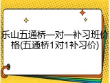 乐山五通桥一对一补习班价格(五通桥1对1补习价)
