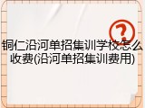 铜仁沿河单招集训学校怎么收费(沿河单招集训费用)