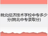 皖北经济技术学校中专多少分(皖北中专录取分)