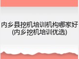 内乡县挖机培训机构哪家好(内乡挖机培训优选)