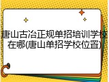 唐山古冶正规单招培训学校在哪(唐山单招学校位置)