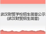 武汉财贸学校招生简章公示(武汉财贸招生简章)