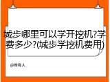 城步哪里可以学开挖机?学费多少?(城步学挖机费用)