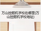 万山挖掘机学校在哪里(万山挖掘机学校地址)