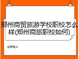 郑州商贸旅游学校职校怎么样(郑州商旅职校如何)