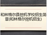 和林格尔县挖机学校招生简章(和林格尔挖机招生)