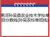 黑河孙吴县农业技术学校单招分数线(孙吴农校单招线)