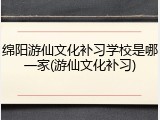 绵阳游仙文化补习学校是哪一家(游仙文化补习)