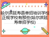 哈尔滨延寿县单招培训学校正规学校有那些(哈尔滨延寿单招学校)