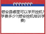 磐安县哪里可以学开挖机?学费多少?(磐安挖机培训学费)