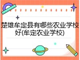 楚雄牟定县有哪些农业学校好(牟定农业学校)