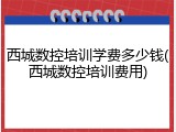西城数控培训学费多少钱(西城数控培训费用)