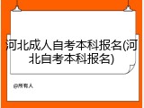 河北成人自考本科报名(河北自考本科报名)