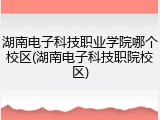 湖南电子科技职业学院哪个校区(湖南电子科技职院校区)
