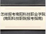 怎样报考南阳科技职业学院(南阳科技职院报考指南)