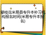 攀枝花米易县专升本补习机构报名时间(米易专升本报名)