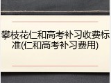 攀枝花仁和高考补习收费标准(仁和高考补习费用)
