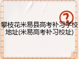 攀枝花米易县高考补习学校地址(米易高考补习校址)