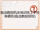 临沧数控机床培训技工学校有哪些(临沧数控技校)