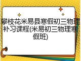 攀枝花米易县寒假初三物理补习课程(米易初三物理寒假班)