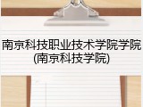 南京科技职业技术学院学院(南京科技学院)