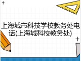 上海城市科技学校教务处电话(上海城科校教务处)