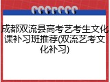 成都双流县高考艺考生文化课补习班推荐(双流艺考文化补习)