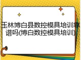 玉林博白县数控模具培训靠谱吗(博白数控模具培训)