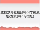 成都龙泉驿精品补习学校地址(龙泉驿补习校址)