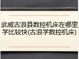 武威古浪县数控机床在哪里学比较快(古浪学数控机床)