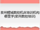 泉州鲤城数控机床培训机构哪里学(泉州数控培训)