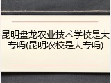 昆明盘龙农业技术学校是大专吗(昆明农校是大专吗)