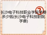 长沙电子科技职业学院学费多少钱(长沙电子科技职院学费)