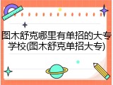 图木舒克哪里有单招的大专学校(图木舒克单招大专)