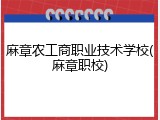 麻章农工商职业技术学校(麻章职校)