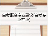 自考报名专业建议(自考专业推荐)