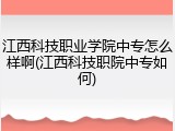 江西科技职业学院中专怎么样啊(江西科技职院中专如何)