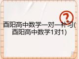 酉阳高中数学一对一补习(酉阳高中数学1对1)